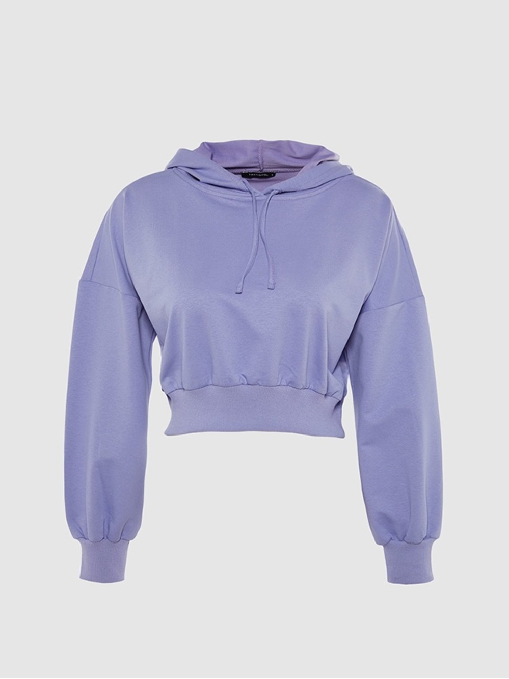 Cropped Lavender Hoodie Sweatshirt - Women